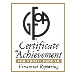 Government Finance Officers Association (GFOA) Certificate of Achievement for Excellence in Financia